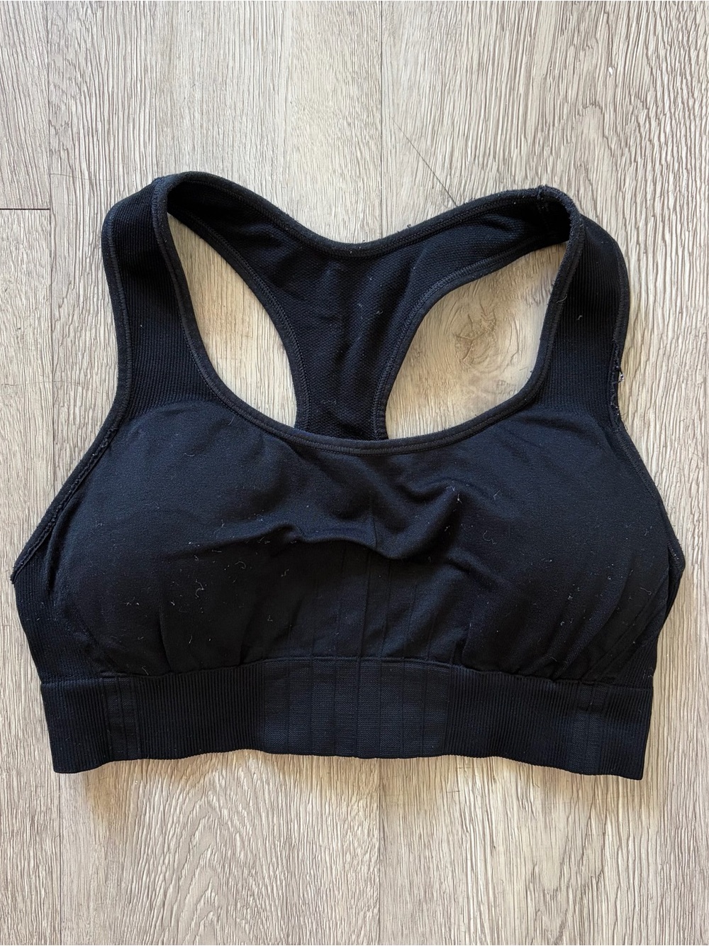 Supportive Black Racerback Sports Bra for Women